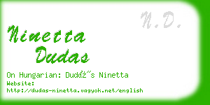 ninetta dudas business card